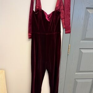Endless Rose Velvet Wine Jumpsuit